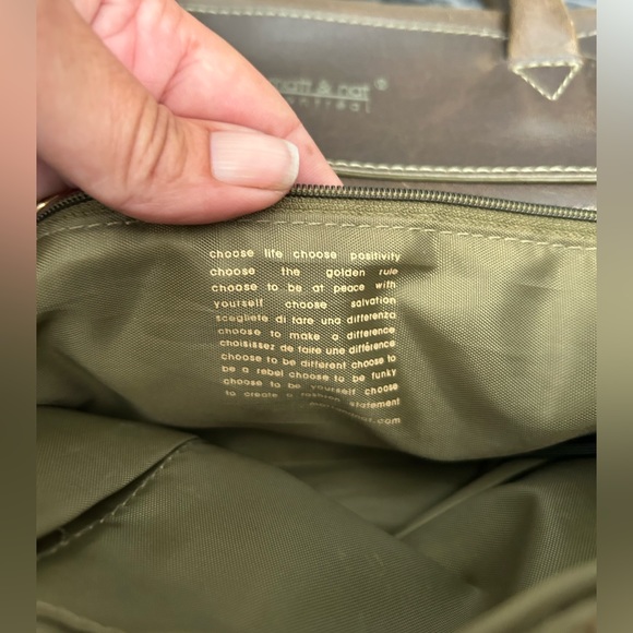 MATT & NAT Olive Green Crossbody Handbag - Picture 2 of 8